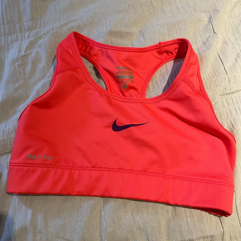 Coral Nike Sports Bra